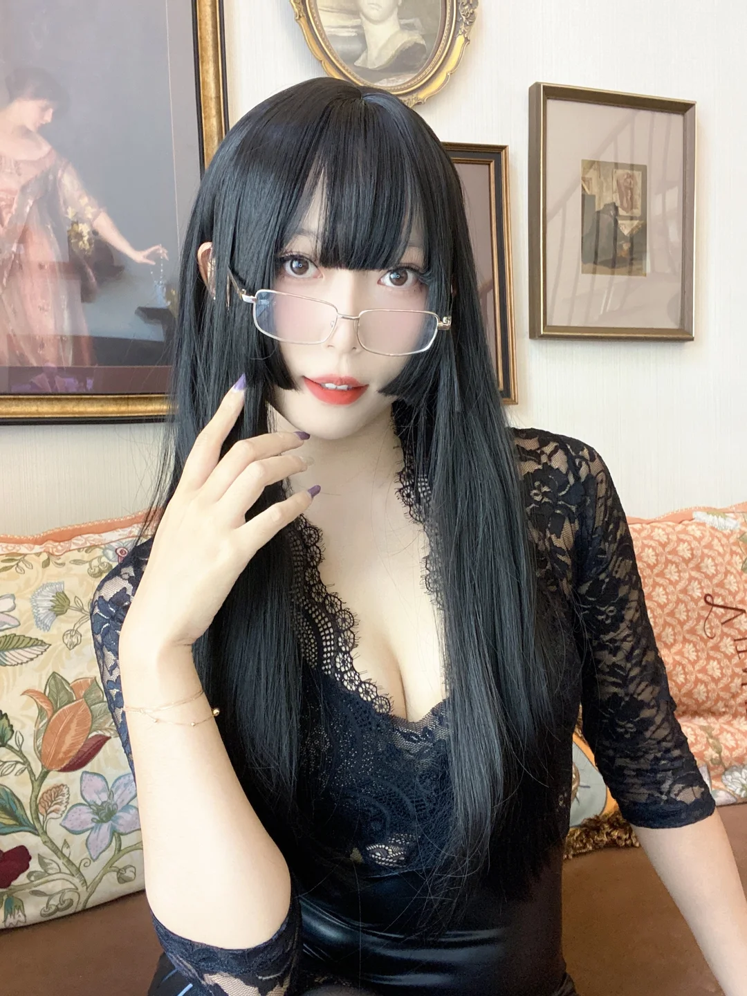 Money冷冷 - 黑蕾丝 [48P,2V-1.83GB] tg@simisebaisi 【丝足阁】028.webp